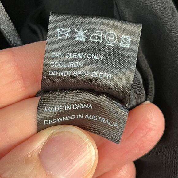 Zimmerman Black Sleeveless Ruffle-Frill Wide Leg Jumpsuit 100% Silk Size 1 (6) - Picture 11 of 11